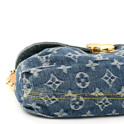 Louis Vuitton Monogram Denim Mini Pleaty Blue 9 of 10