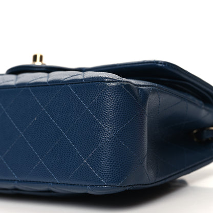 Chanel Caviar Quilted Small Double Flap Blue 10 of 10