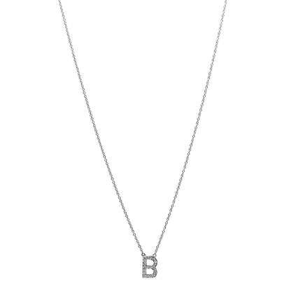 Tiffany Platinum Diamond Letter B Pendant Necklace 1 of 6
