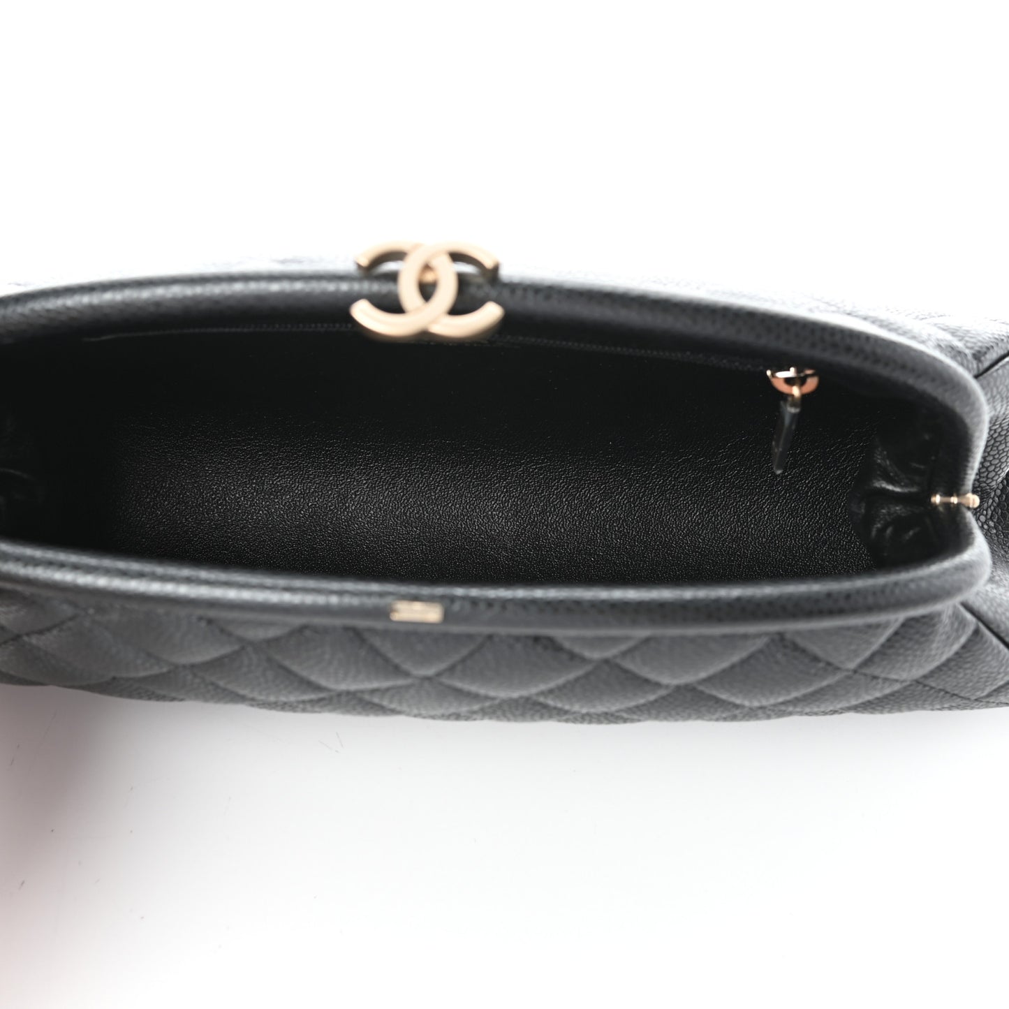 Caviar Quilted Timeless Clutch Black