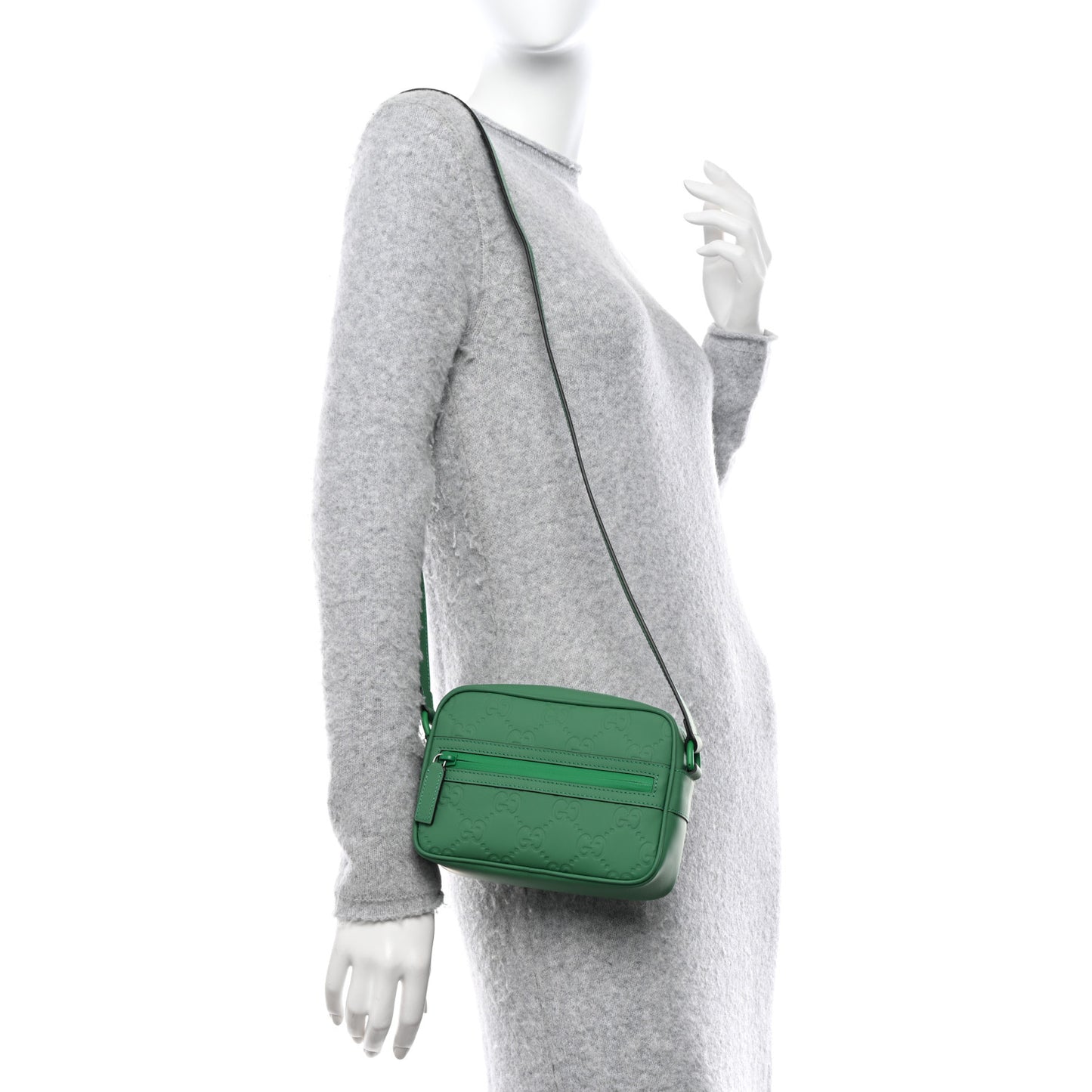 Rubber Effect Monogram GG Crossbody Bag New Shamrock