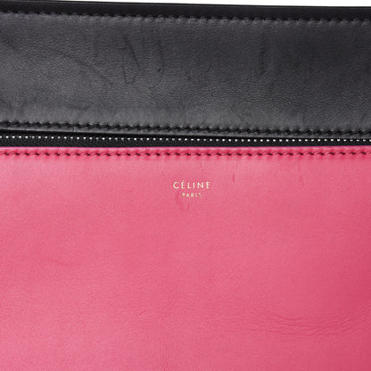 Celine Smooth Calfskin Small Tri-Color Edge Shoulder Bag Fushia 6 of 18