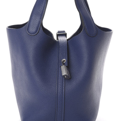 Hermes Taurillon Maurice Picotin Lock 18 PM Bleu Saphir 9 of 9