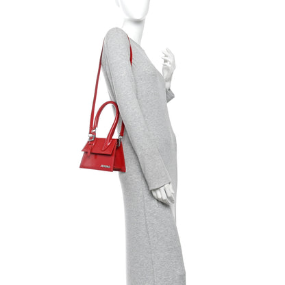 Jacquemus Glazed Calfskin Le Chiquito Boucle Moyen Red 2 of 11