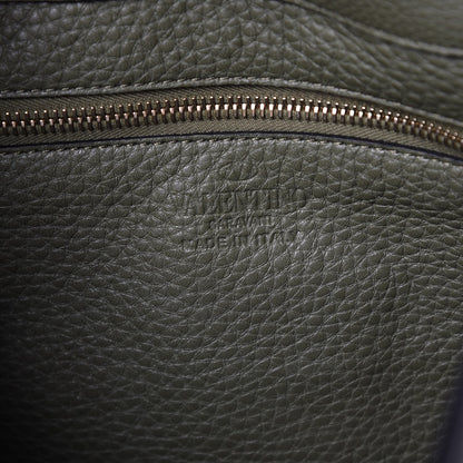Valentino Garavani Pebbled Calfskin Small Rockstud Flip-Lock Messenger Bag Oasis 6 of 8