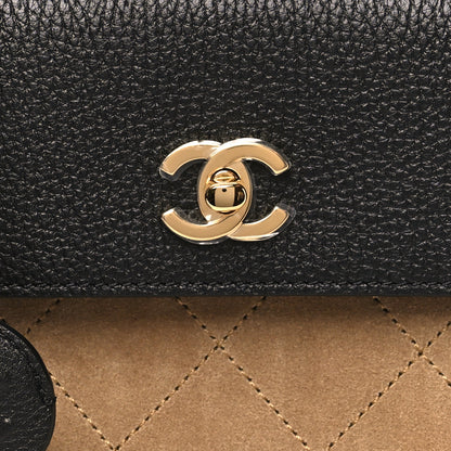 Chanel Grained Calfskin Suede Urban Essentials Large Shopping Bag Dark Beige Black Dark Beige Black 8 of 10