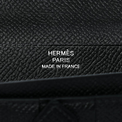 Hermes Epsom Bearn Gusset Wallet Black 6 of 9