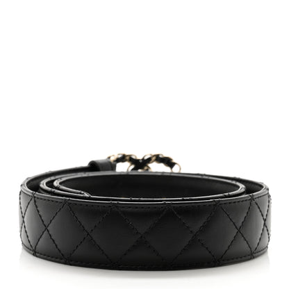 Chanel Calfskin Quilted CC Chain Belt 75 30 Black 2 of 7