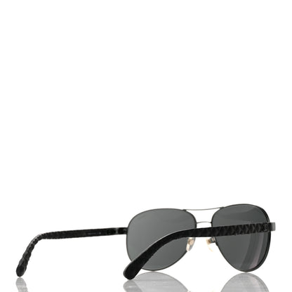 Chanel Pilot Summer Aviator Sunglasses 4204-Q Black 3 of 8