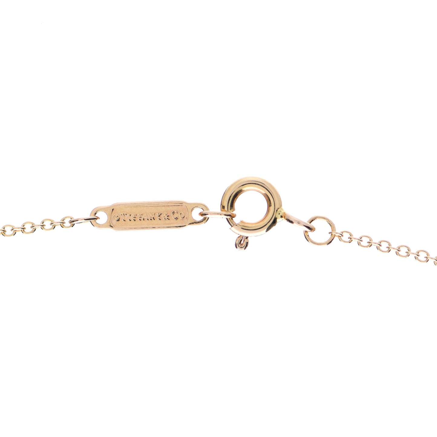 18K Rose Gold Diamond Small T Smile Pendant Necklace