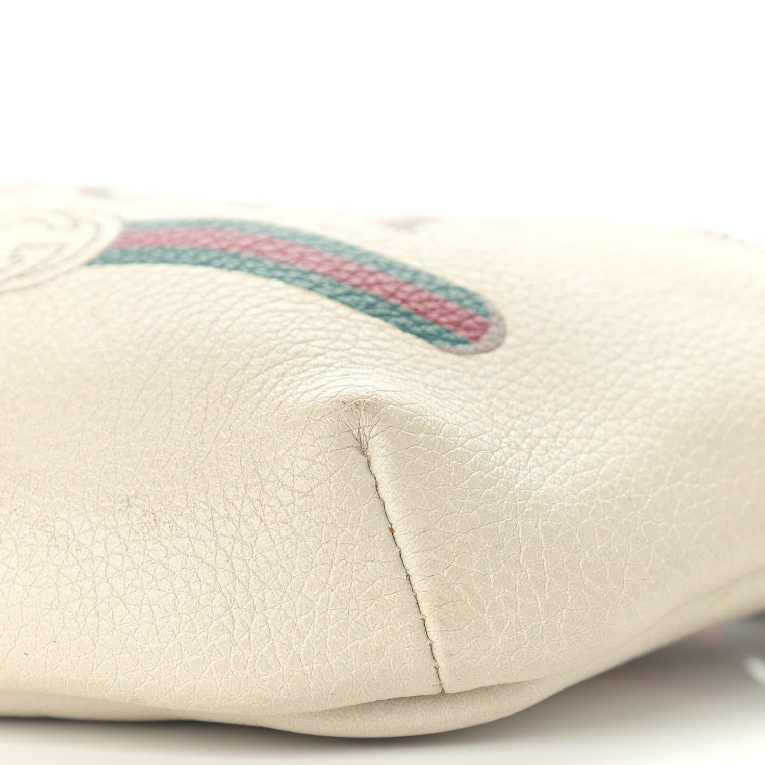 Gucci Grained Calfskin Small Logo Belt Bag White 9 of 11