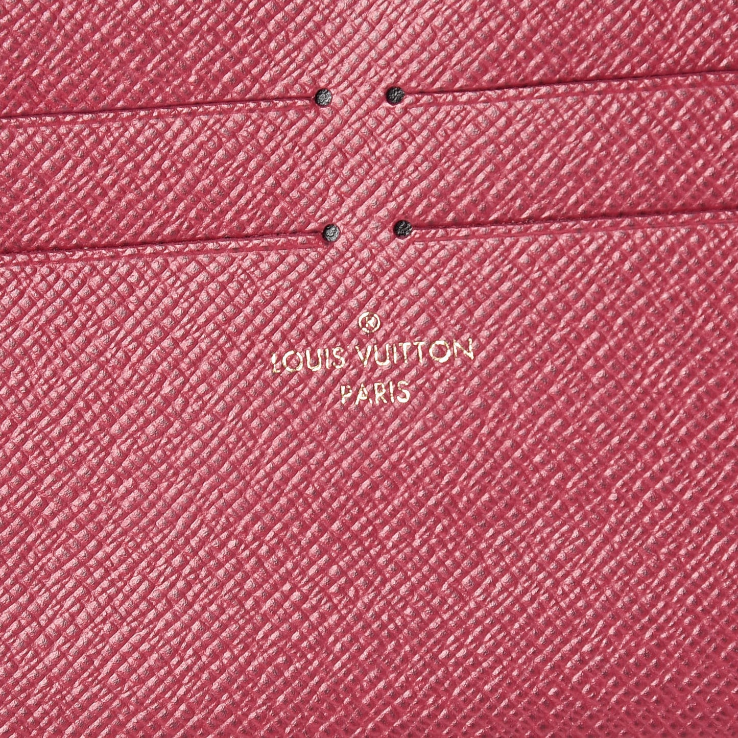 Calfskin Felicie Card Holder Insert Fuchsia