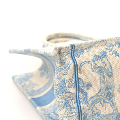 Christian Dior Canvas Embroidered Medium Dioriviera Toile De Jouy Book Tote Light Blue 11 of 14