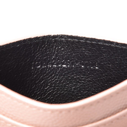 Saint Laurent Grain De Poudre Matelasse Chevron Monogram Credit Card Case Pale Blush 7 of 7