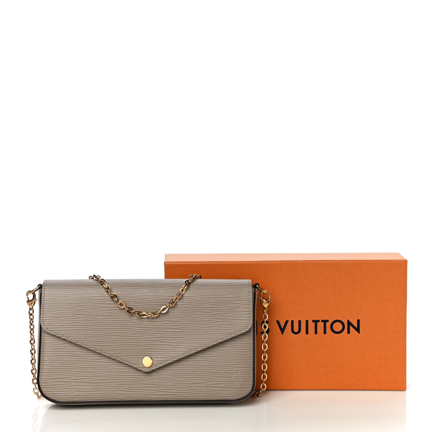 Louis Vuitton Epi Felicie Pochette Chain Wallet Galet 15 of 15