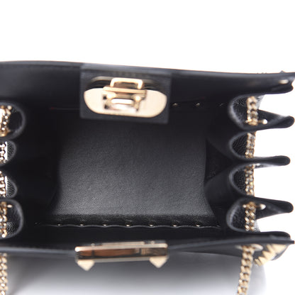 Valentino Garavani Calfskin Rockstud Mini Chain Shoulder Bag Black 5 of 10