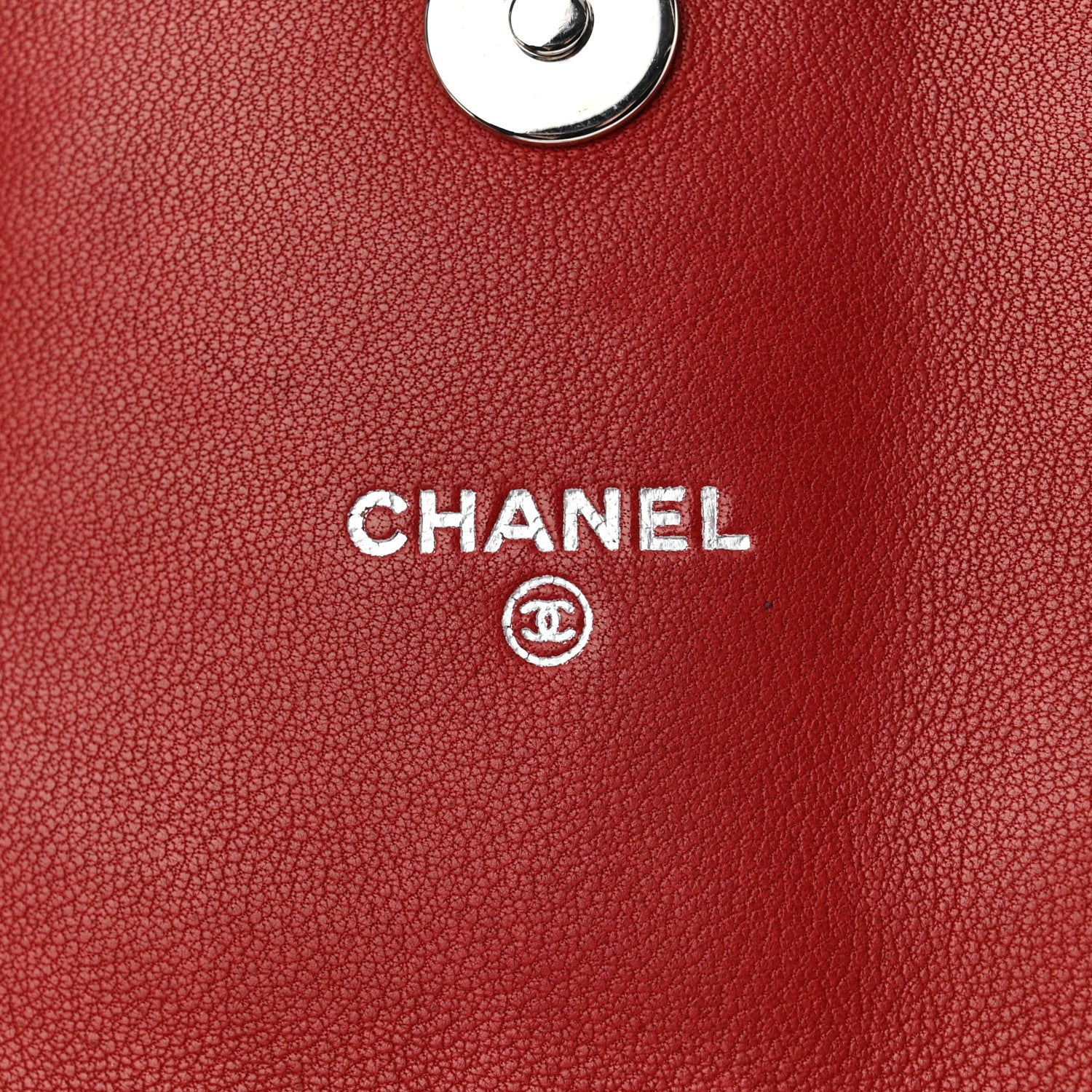 Chanel Lambskin Half Moon Wallet On Chain WOC Red 6 of 11