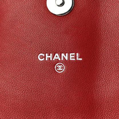 Chanel Lambskin Half Moon Wallet On Chain WOC Red 6 of 11