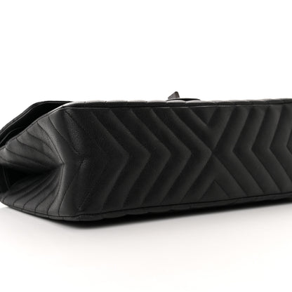 Chanel Sheepskin Chevron Quilted 2.55 Reissue 226 Flap So Black 9 of 13
