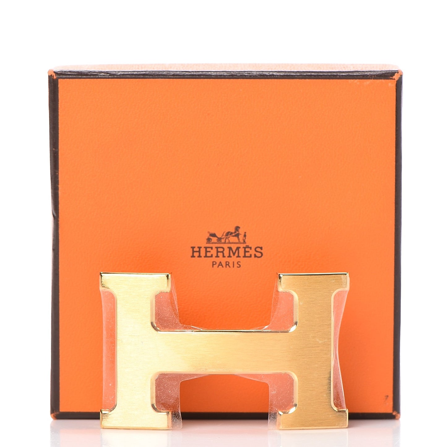 Brushed 32mm H Belt Buckle Gold