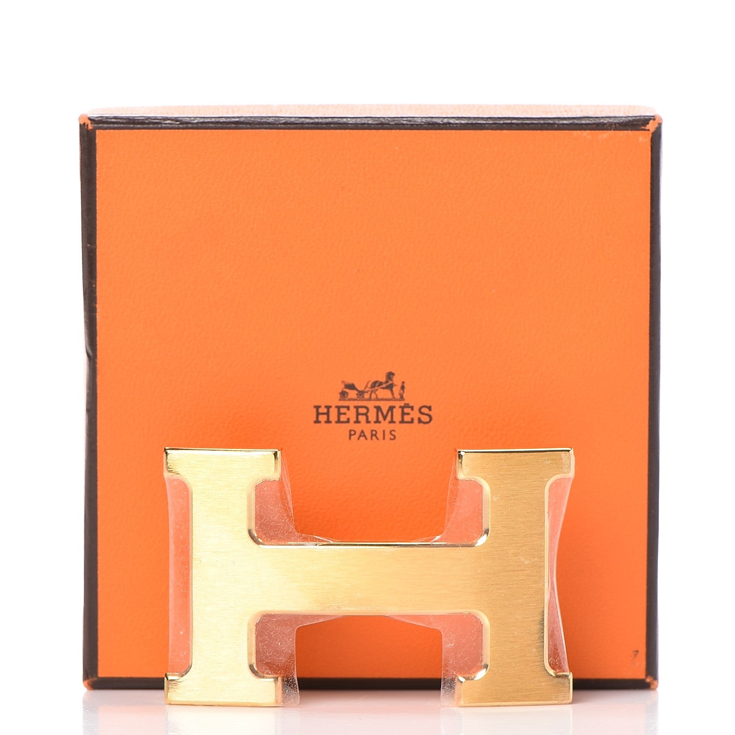 Hermes Brushed 32mm H Belt Buckle Gold 5 of 5