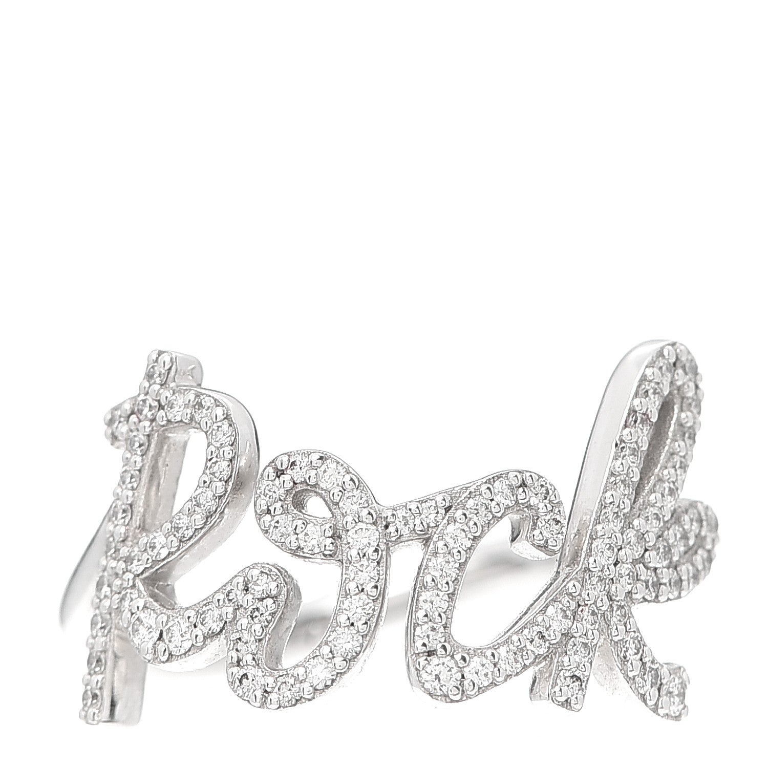 Tiffany 18K White Gold Diamond Small Paloma's Graffiti Rock Ring 52 6 1 of 5