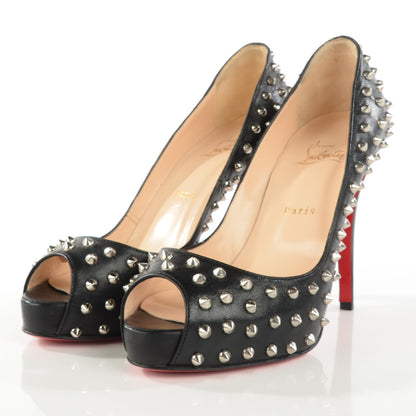 Christian Louboutin Nappa Very Prive Spikes 120 Pumps 39 Black 3 of 7