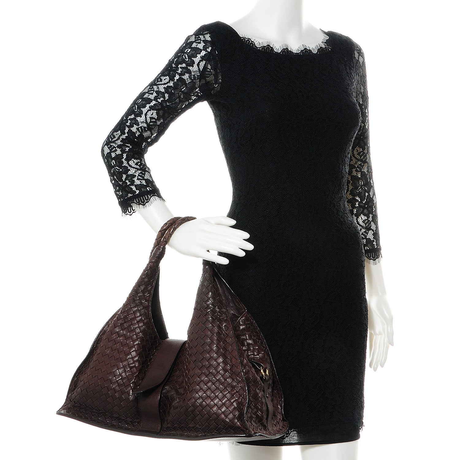 Bottega Veneta Nappa Intrecciato Shoulder Bag Ebano 2 of 8