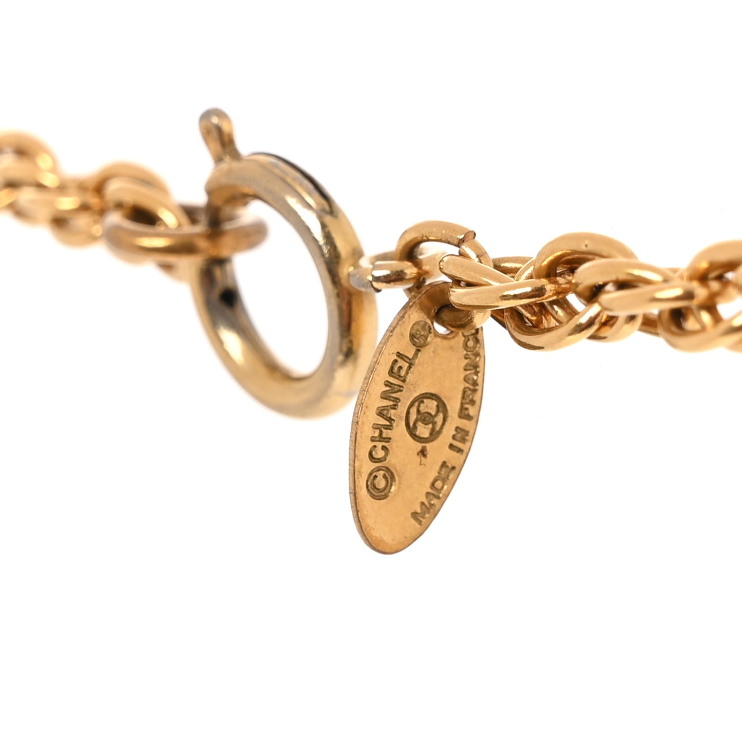 Metal CC Chain Pendant Necklace Gold