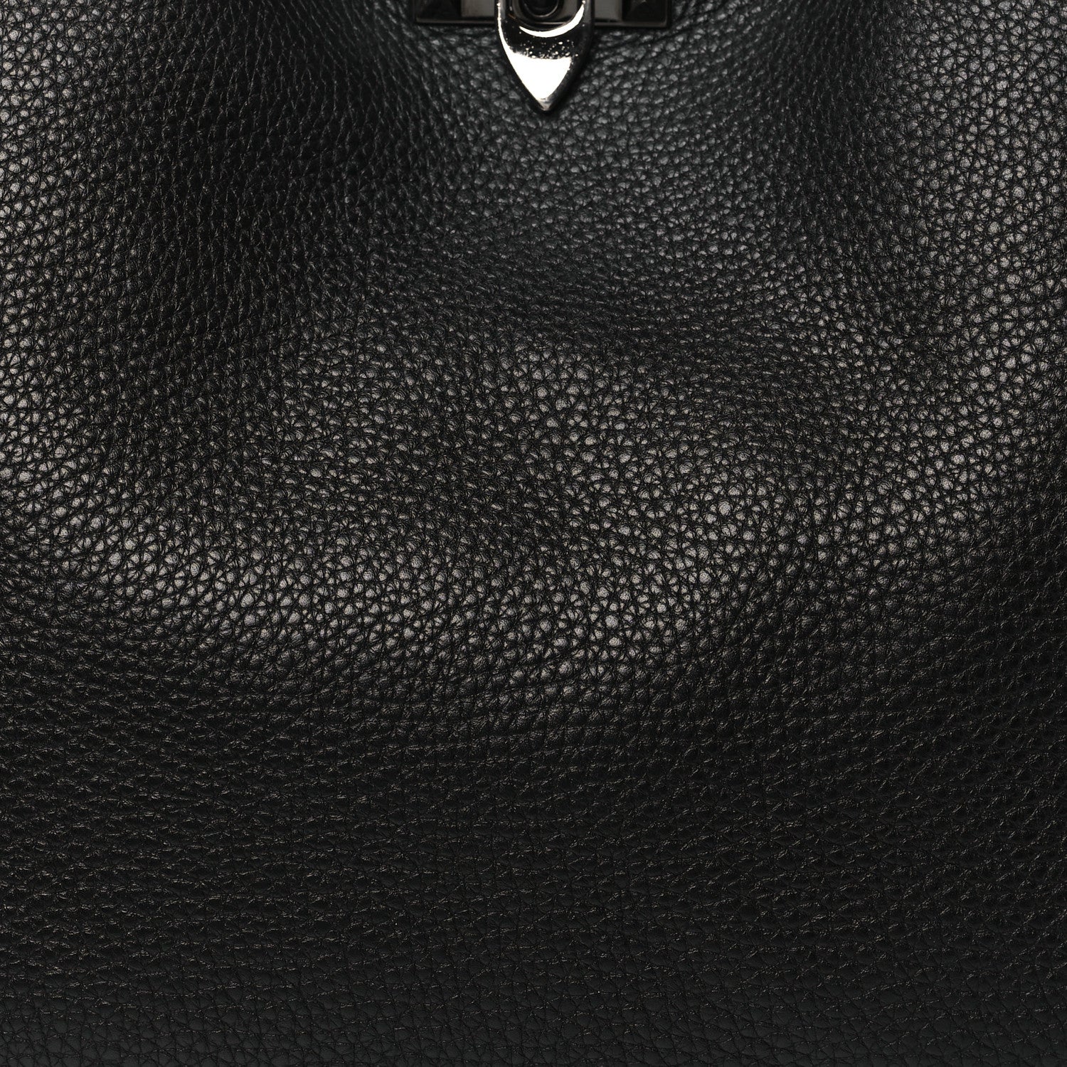 Valentino Garavani Grained Calfskin Onyx Medium Rockstud Rolling Tote Black 7 of 11