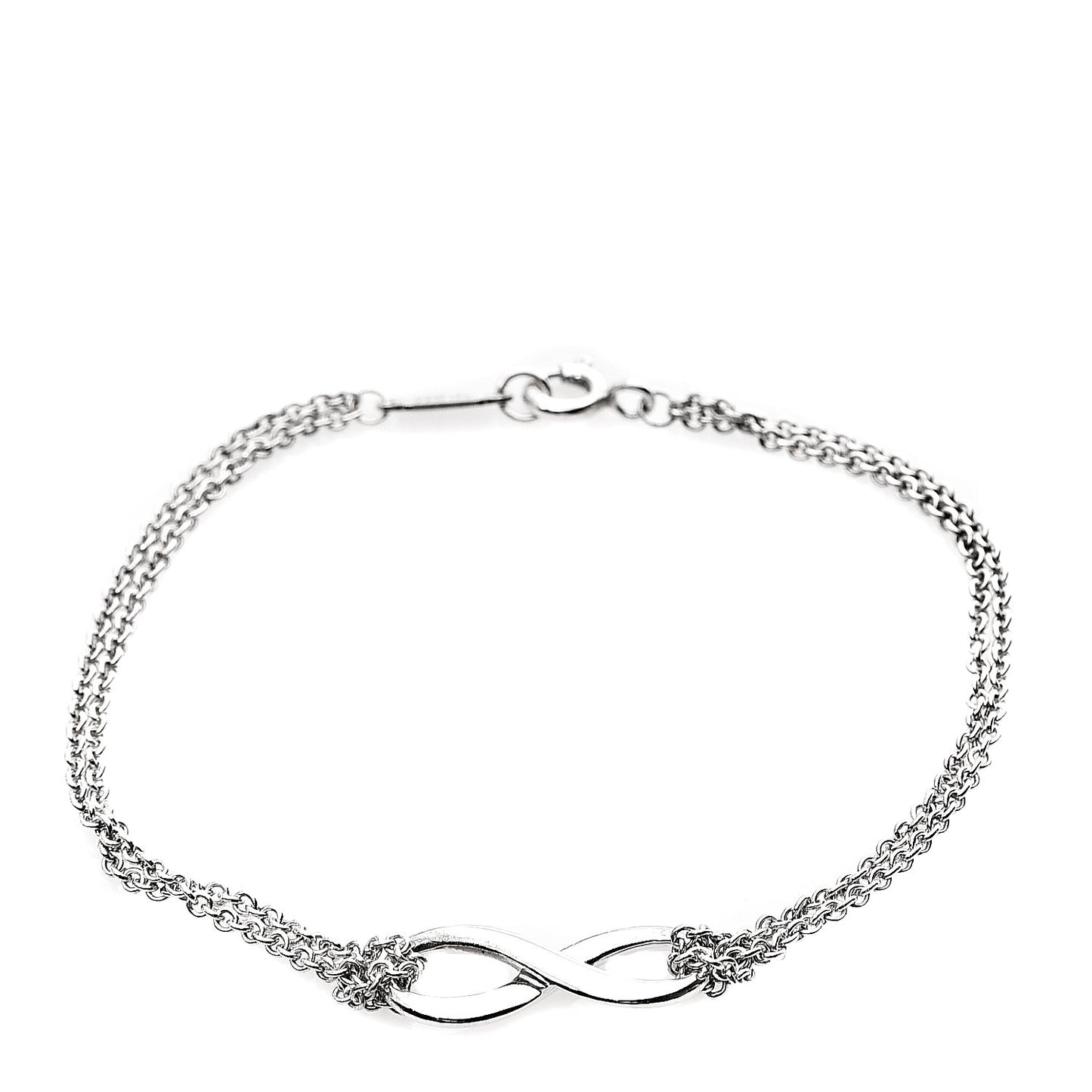 Sterling Silver Infinity Double Chain Bracelet