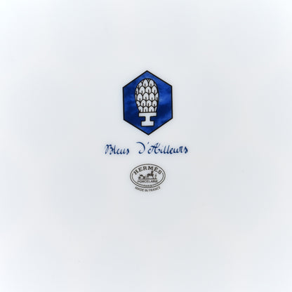 Hermes Porcelain Bleus D'Ailleurs Presentation Plate Set of 2 5 of 6