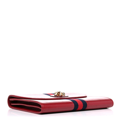 Gucci Calfskin Web Rajah Clutch Romantic Cherry 4 of 9