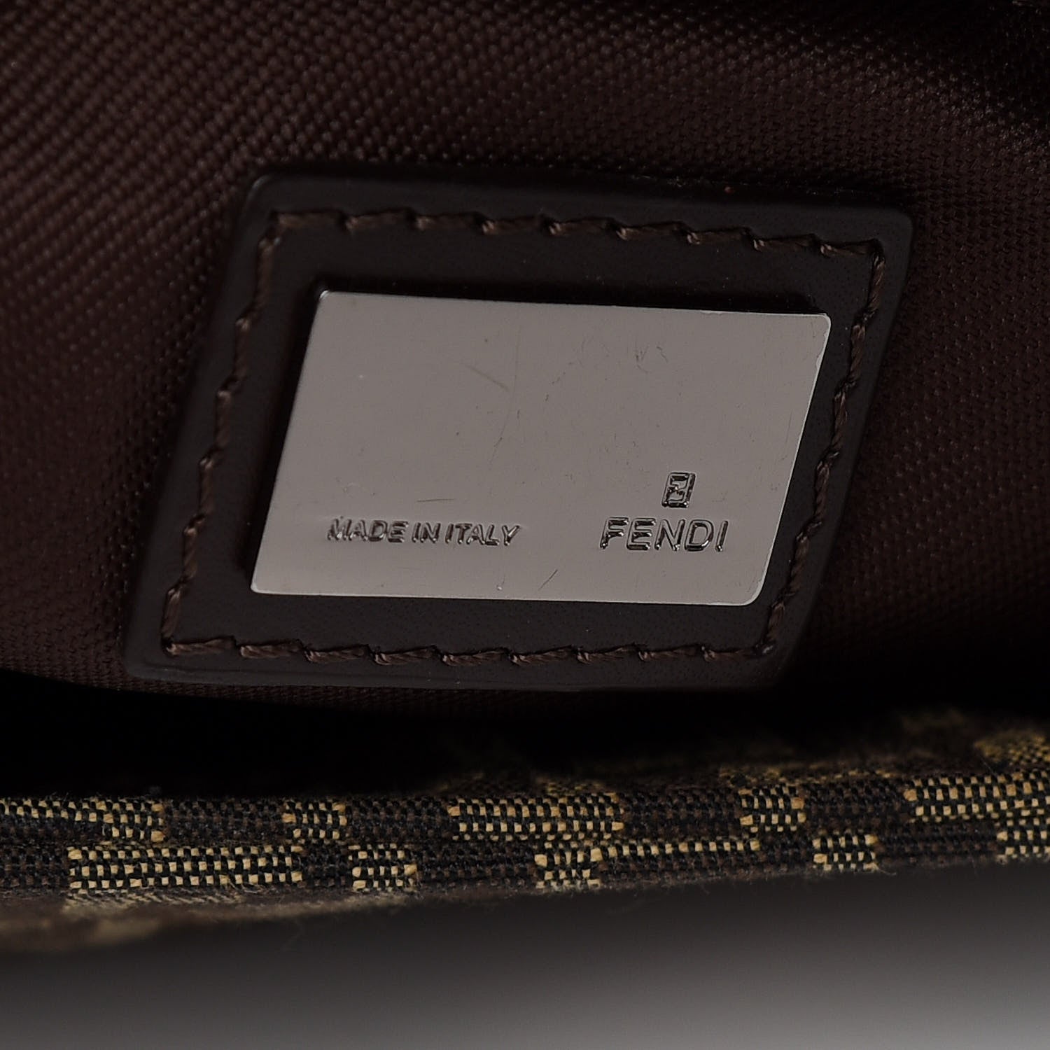 Fendi Zucchino Small Chef Shoulder Bag Tobacco 6 of 8