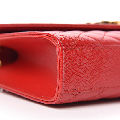 Saint Laurent Grain De Poudre Textured Mixed Matelasse Triquilt Medium Monogram Satchel New Red 9 of 10