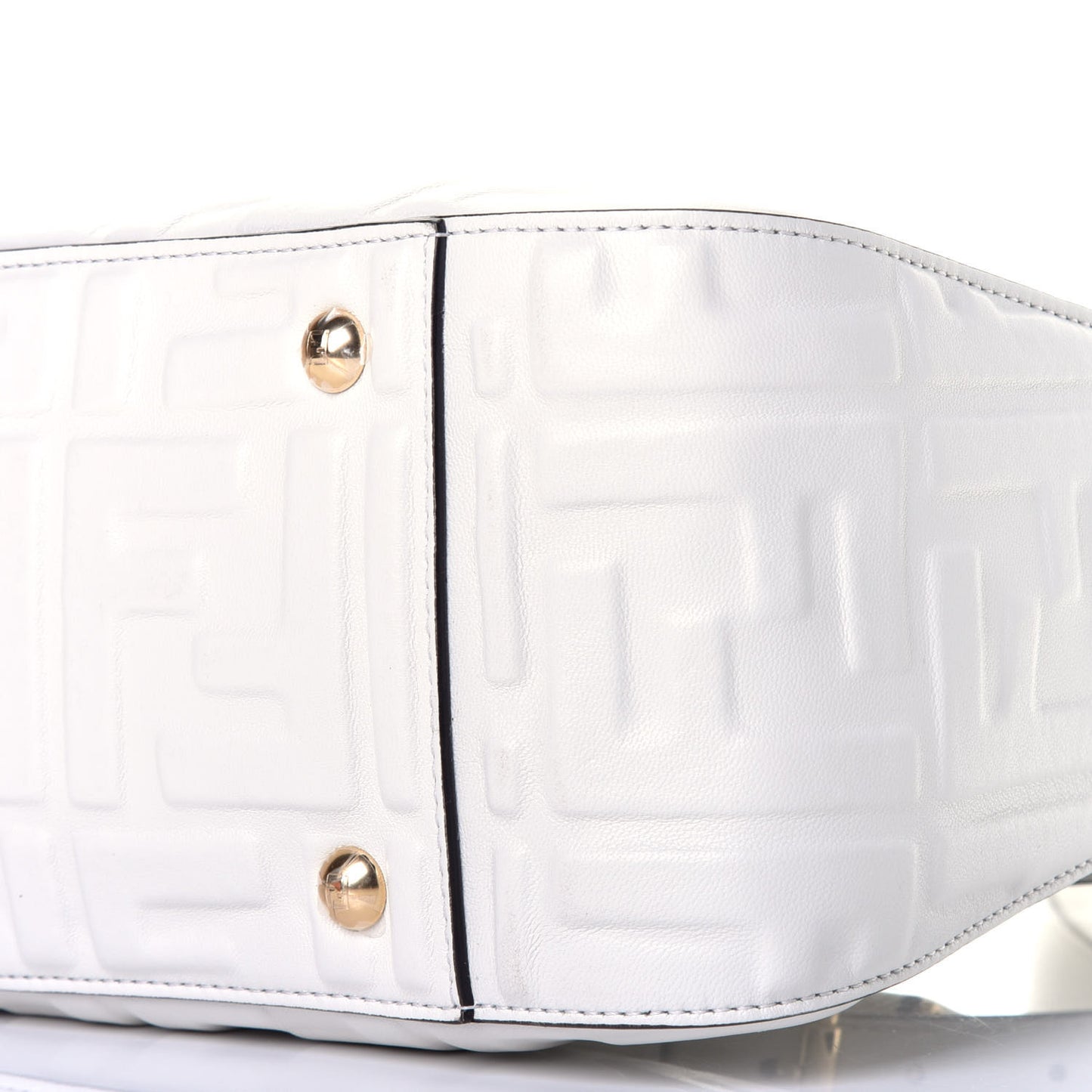 Nappa FF 1974 Embossed Small FF Tote White