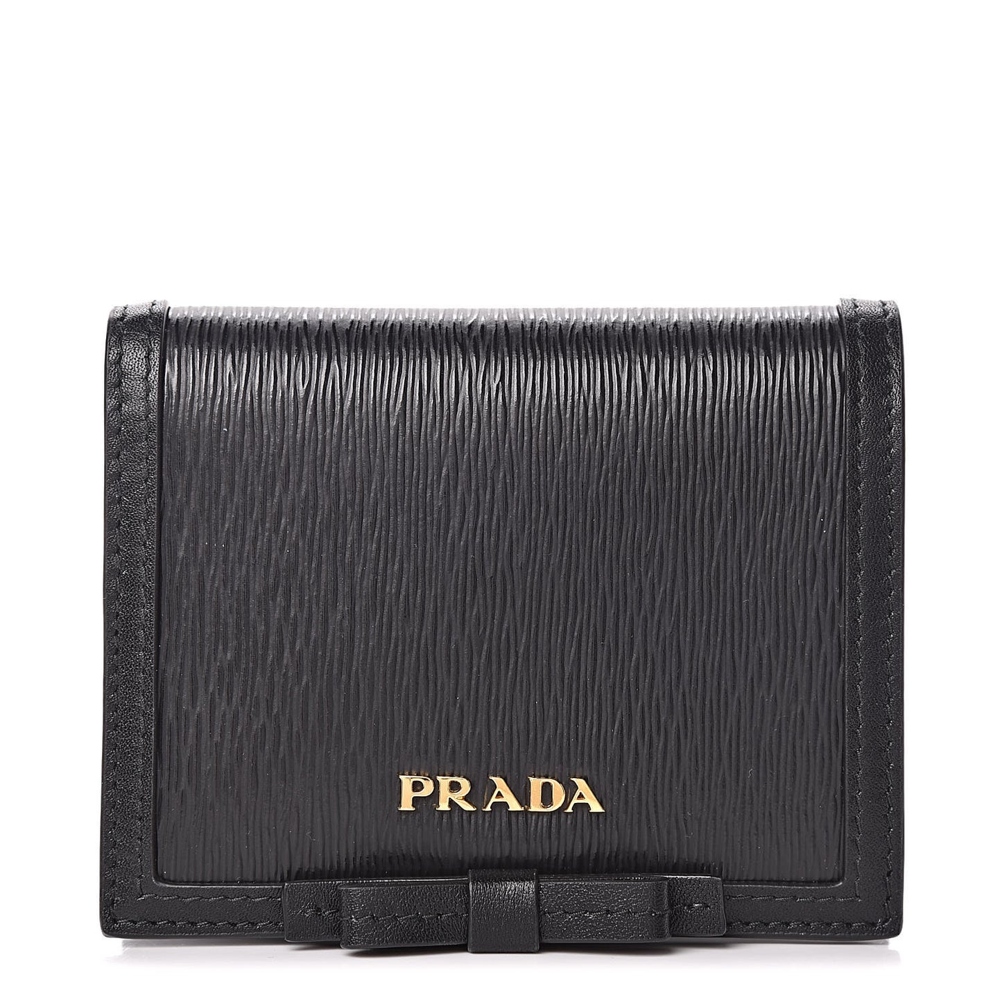 Vitello Move Bow Compact Wallet Black