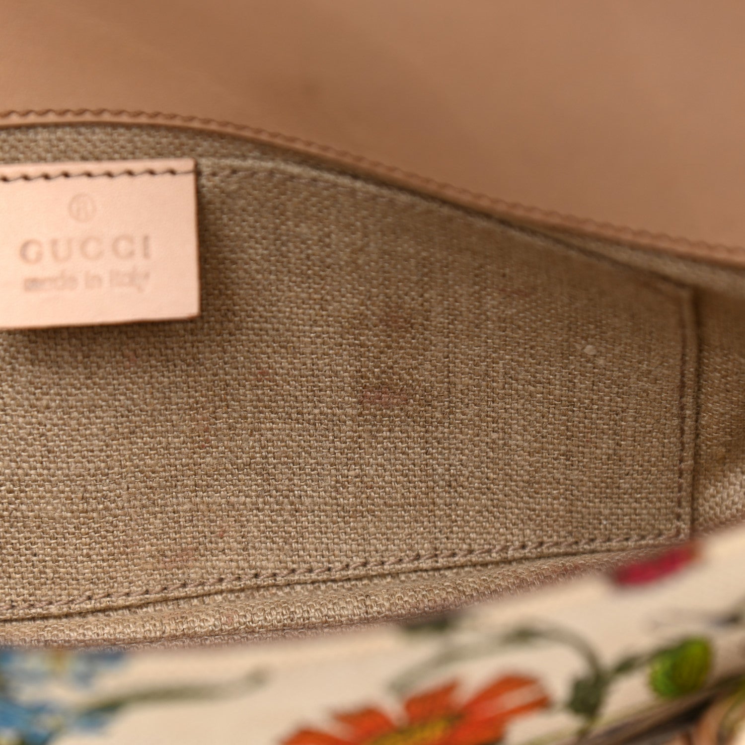 Gucci Canvas Flora Floral Horsebit Chain Clutch 10 of 15