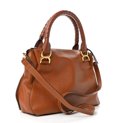 Chloe Calfskin Medium Marcie Satchel Tan 3 of 8