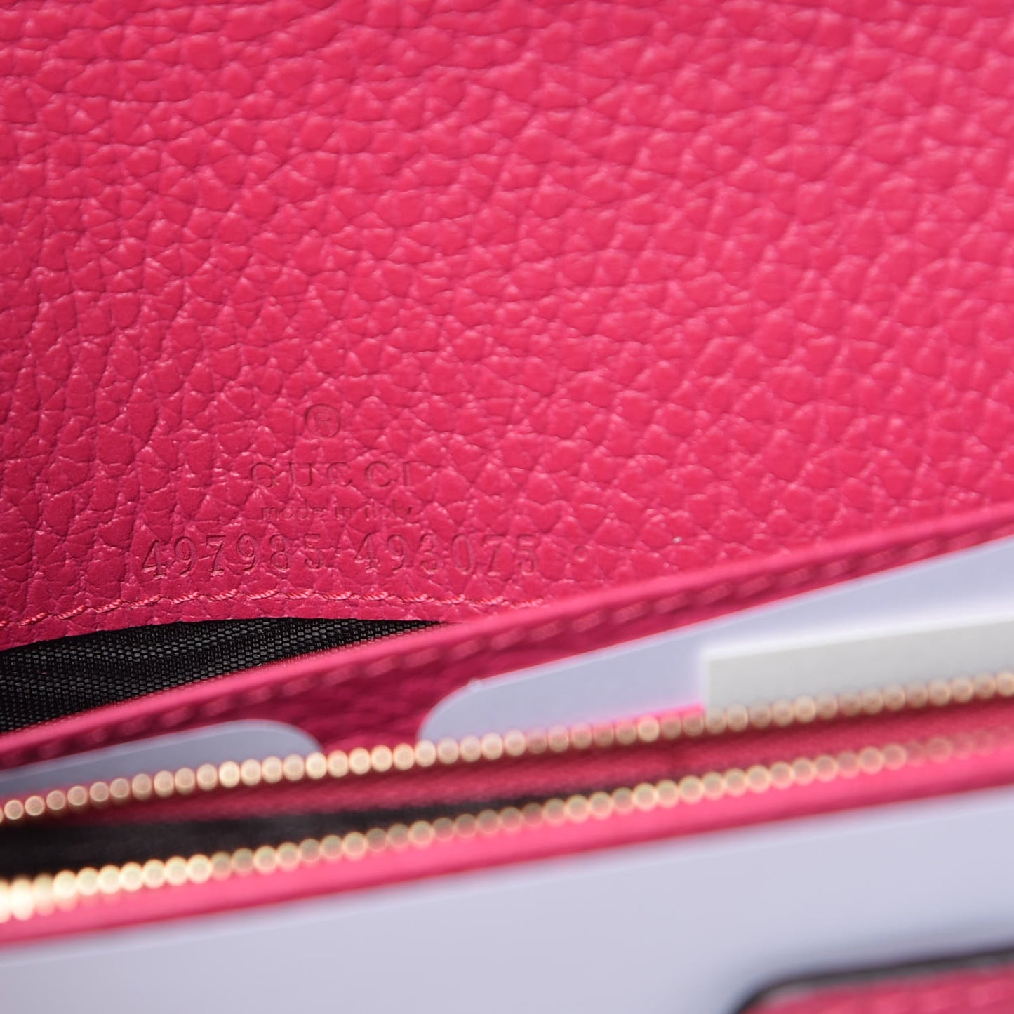 Dollar Calfskin Mini GG Marmont Chain Wallet Box Pink