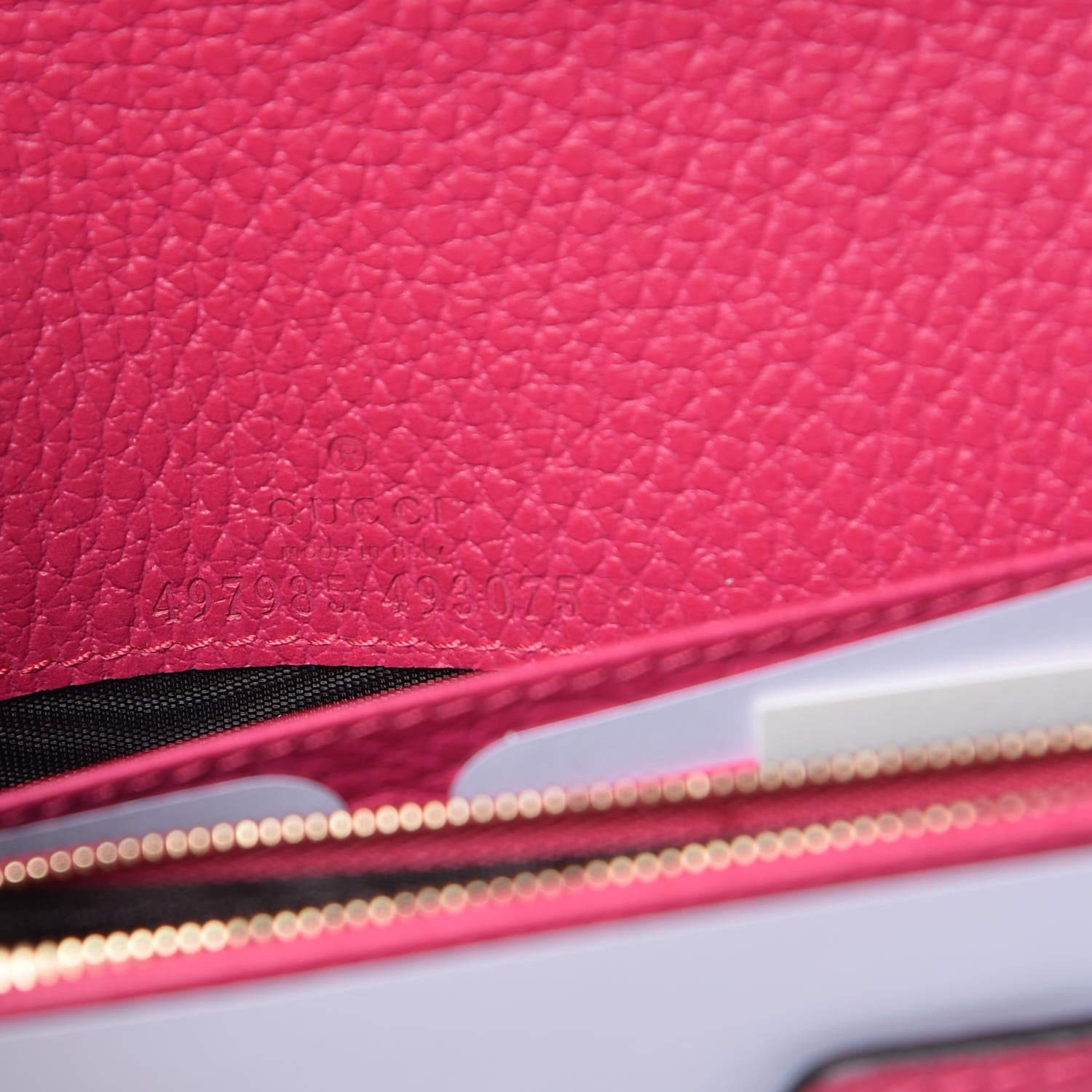 Gucci Dollar Calfskin Mini GG Marmont Chain Wallet Box Pink 6 of 10