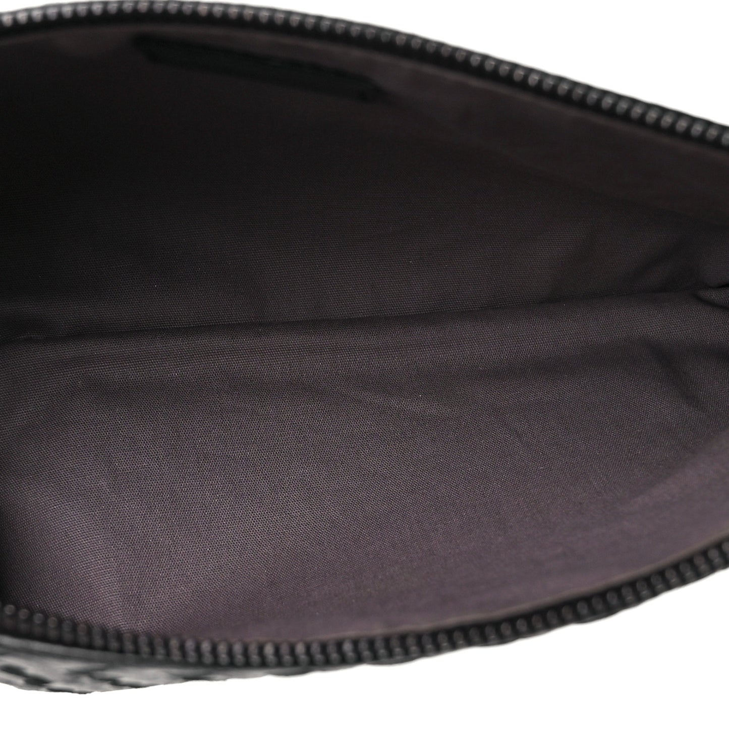 Nappa Intrecciato Medium Zip Pouch Black