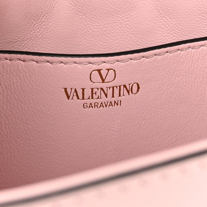 Valentino Garavani Brushed Calfskin Rockstud Flip Lock Chain Shoulder Bag Rose Quartz 6 of 9