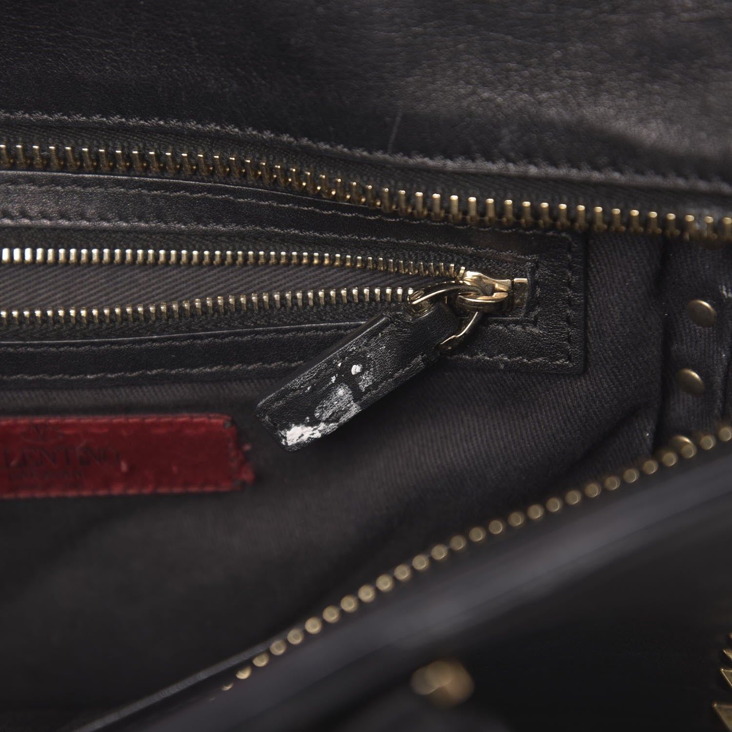 Valentino Garavani Vitello Rockstud Double Handle Tote Black 8 of 15