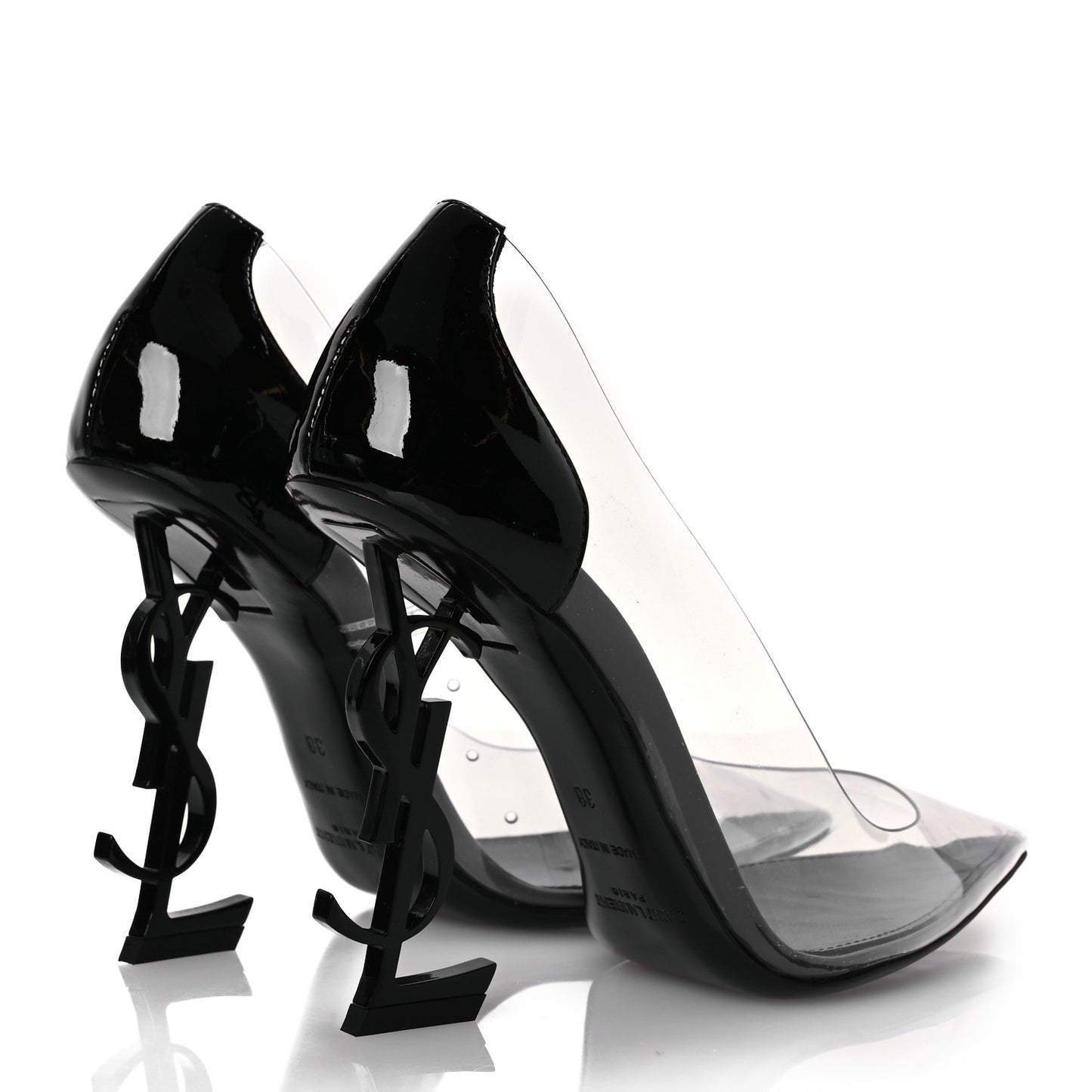 Patent Calfskin PVC Opyum 110 Pump 38 Black Transparent