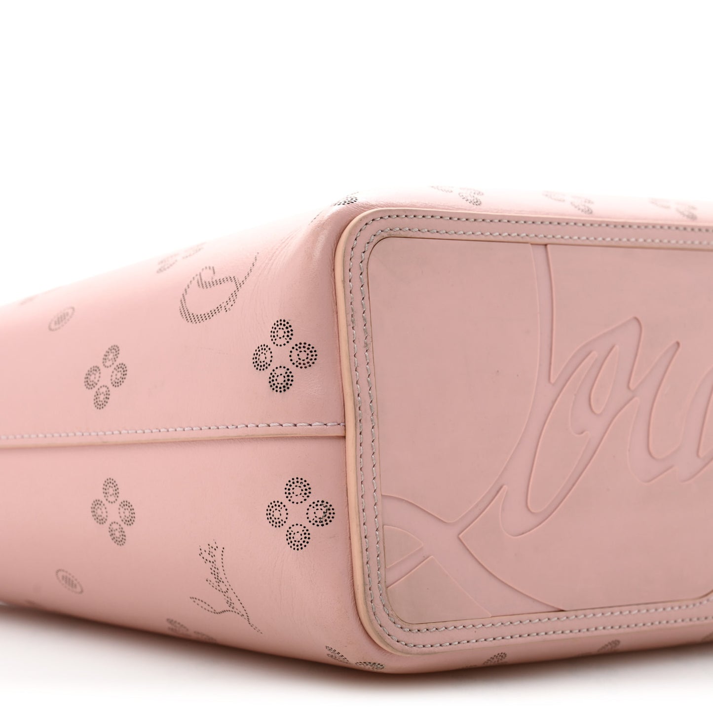 Calfskin Loubinthesky East West Cabata Tote Rosy