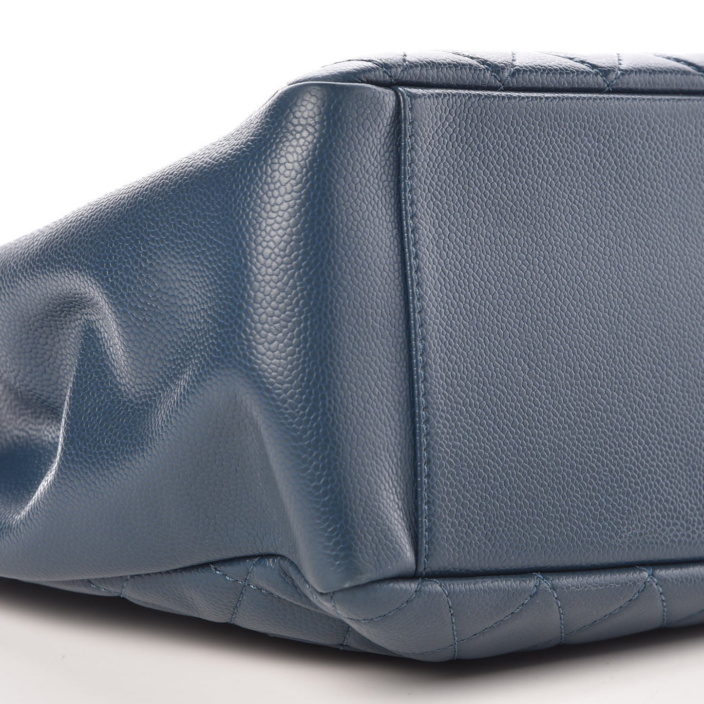 Caviar Quilted Grand Shopping Tote GST Dark Blue