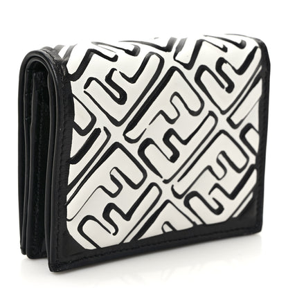 Fendi X JOSHUA VIDES Nappa FF Embossed Baguette Wallet White Black 3 of 7