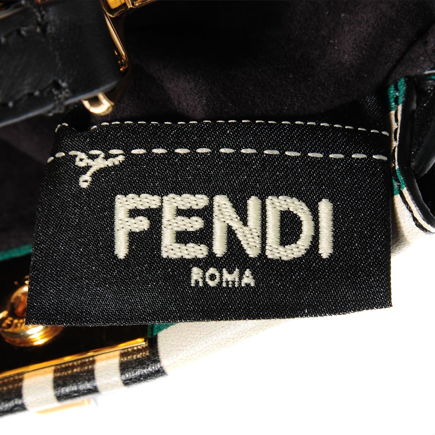 Vitello Seta Digital Print Micro Peekaboo Iconic Satchel Multicolor Black