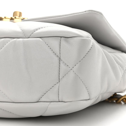 Chanel Lambskin Quilted Medium Chanel 19 Flap Grey 10 of 11